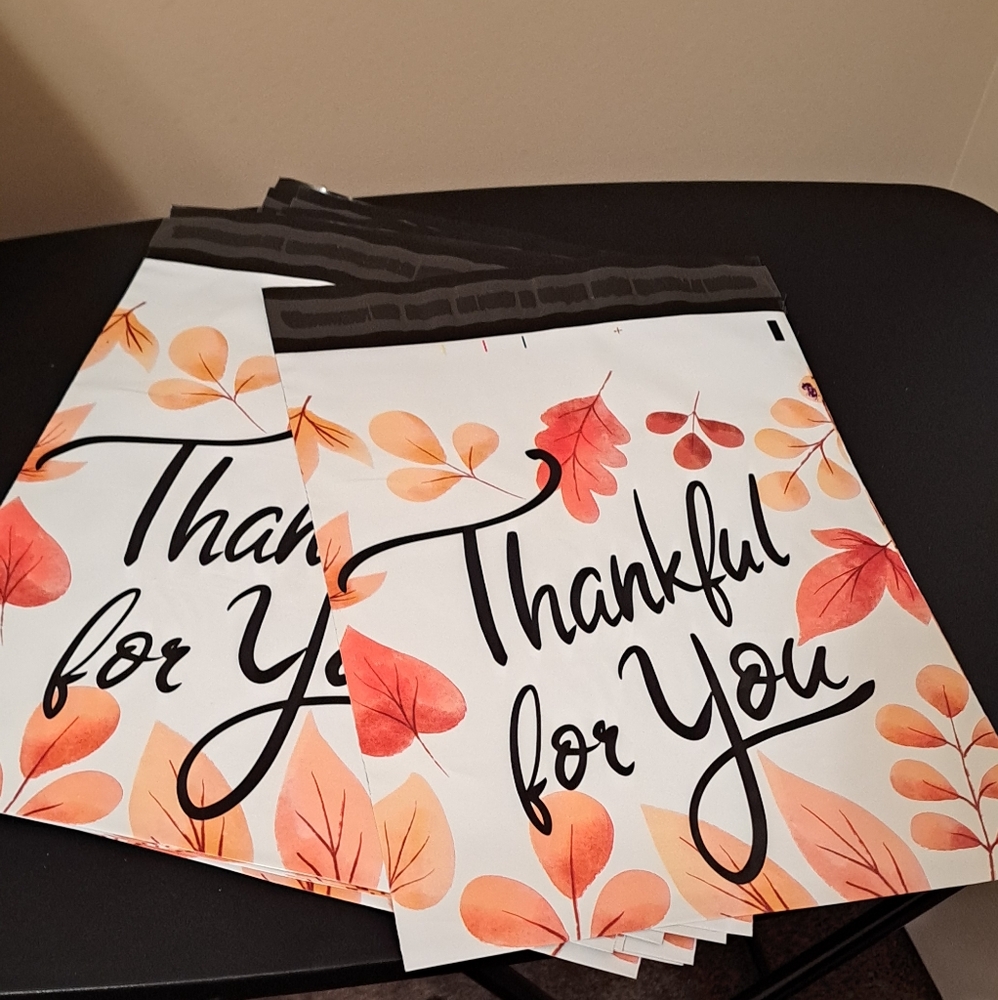 15 ct Thankful For you 10x13 Polymailers